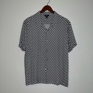 Checkered Black and white Button up